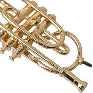 Yibuy Gold Plating Gouden Trompet Miniatuur Replica Muziekinstrument Ornamenten