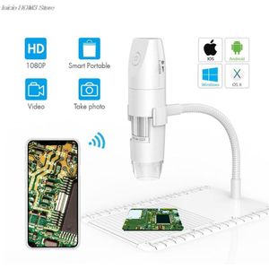 Draadloze Digitale Microscoop met WiFi USB Flexibele Arm Observatie Stand voor iPhone Android PC