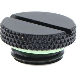 Zwart G1/4 Draad Low Profile Plug voor PC Waterkoeling Radiator Reservoir
