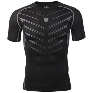 Fannai Mannen T-shirt Gym Fitness Shirts Slim Tops Tees Compressie Panty Shirt Hoge Elastische Running Korte Mouw Snel Droog mma