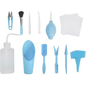12 Pcs 16 Pcs Diy Tool Graven Mini Gieter Transplanteren Zaailing Snoeien Plastic Thuis Succulent Planten Tuin Planter Kit