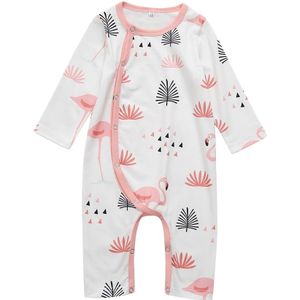 Peuter Infant Unisex Baby Kid Lange Mouw Knop Katoen Flamingo Pyjama Nachtkleding Nachtkleding