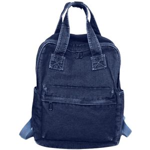 MOLAVE Rugzakken Canvas rugzak vrouwen Mode Denim Dames Effen Kleur Wilde Grote Capaciteit Schoudertas veelzijdige 9422