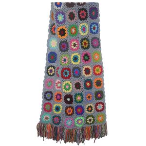 Luxe Handgemaakte Gehaakte Kwastje Sjaal wraps vrouwen 200*26cm Grote bloem herfst winter sjaals poncho Kerstcadeau sjaal