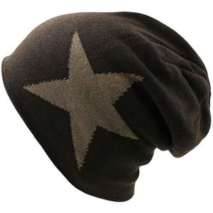 Miaoxi Winter Dikke Ster Mannen Beanie Skullies Volwassen Gebreide Cap Caps Casual Warme Muts Voor Jongen motorkap