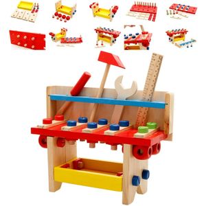 Kinderen Kit Ingenieur Educatief Houten Speelgoed Pretend Play Kid Wrench Werk Tool Set Schroevendraaier Schaal