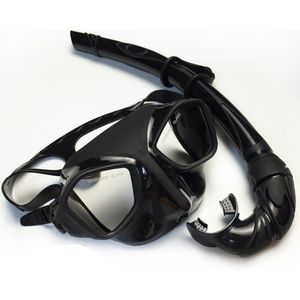 Extreme lage volume freediving masker en spearfishing snorkel Frameloze duikbril gevouwen siliconen snorkel set Top duiken gears