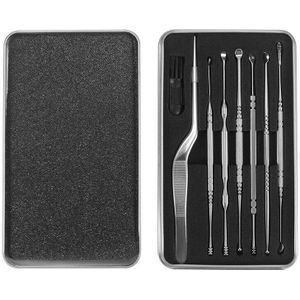 7 Stks/set Ear Wax Pickers Rvs Earpick Wax Remover Oor Pick Cleaner Lepel Care Ear Clean Tool Baby Care cleaning Kit