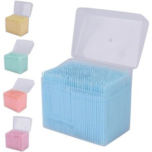 2 Way 6.3Cm Interdentale Tandenborstel Plastic Pick Dental Picks Mondhygiëne Tandenstokers 1100 Stks/doos