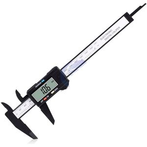 Digitale Schuifmaat 6 Inch Elektronische Schuifmaat 150 Mm Led Carbon Fiber Schuifmaat Micrometer Digitale Ruler Meten