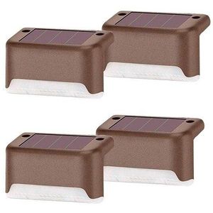 12 Stuks Led Solar Trap Lamp Waterdichte Outdoor Tuin Pathway Yard Patio Trappen Stappen Hek Lampen Solar Nachtlampje