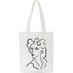 Matisse Canvas Cartoon Art Print Abstracte Vrouwelijke Canvas Grote Capaciteit Casual Mode Vintage Schoudertassen