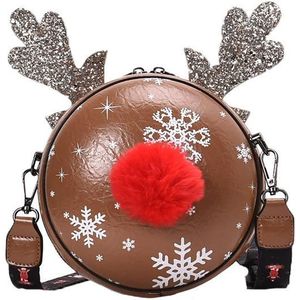 Gewei Cirkel Ronde Tas Sneeuwvlok Avondtasje Wedding Party Purse Sac Luxe Schouder Crossbody Tas Voor Vrouwen Kerst