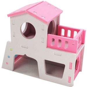 Leuke Mini Houten Hamster Huis Trap Chinchilla Cavia Nest Bed Voor Kleine Huisdieren Kleine Huisdieren Kooi Speelgoed