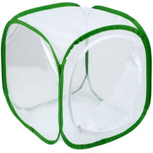 Insect En Vlinder Habitat Kooi Terrarium Pop-Up 12X12X12 Inch (Wit + Groen)