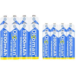 AA 5200mAh + AAA 3800mAh 1.2v Ni-Mh Oplaadbare Batterij zaklamp Speelgoed Oplaadbare Batterijen aa Batterij Voor Speelgoed camera Microfoon