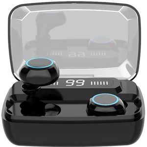 Bluetooth V5.0 Oortelefoon Tws Draadloze Oordopjes Touch Control Led Digitale Display Stereo Sport Draadloze Hoofdtelefoon 3300 Mah Voor Telefoon