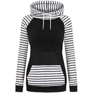 Moederschap Verpleging Gestreepte Verpleging Hooded Top Moederschap Verpleging Pocket Gelaagde Verpleging Hooded Sweatshirt Top Для Беременных 40 *