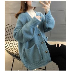 H. Sa Herfst Winter Vrouwen Oversized Trui En Vesten Lange Trui Vrouwen Tops Truien Vrouwelijke Gebreide Jas Warme Zachte Doek