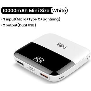 Mini Macht Banken 10000Mah Voor Iphone 12 Led Power Display Mini Power Bank Draagbare Externe Batterij Oplader Powerbank Voor xiaomi
