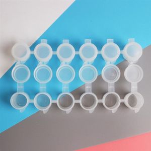 50 Stuks 5Ml Zes Siamese Plastic Doos 6 Slot Aquarel Verf Opbergdoos Verf Pigment Doos Acryl Verf Lege opslag Container