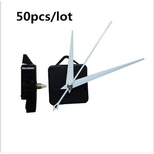 50 Stks/partij Diy Klok Mechanisme Met Quartz Wandklok Beweging Horloge Mechanisme Repair Tool Parts Kit Witte Handen