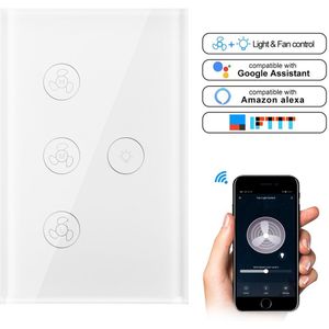 Smart Wifi Schakelaar Voor Ventilator Licht Compatibel Voor Alexa Google Thuis Slimme Leven App Controle Wifi Ventilator Lamp Schakelaar