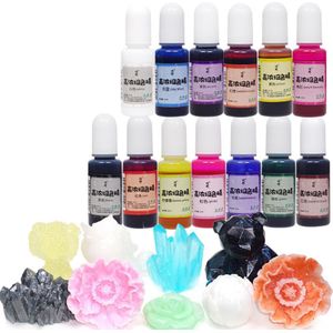 10G/Fles Tweede Generatie Bloemen Hoge Concentratie Hars Kleur Fijne Lekvrij Inkt Diy Crystal Epoxy Verven Pigment