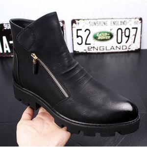 Stephoes Mannen Mode Toevallige Enkellaars Lente Herfst Puntschoen Zijrits Zwarte Chelsea Laarzen Mannelijke Brogues Botas Hombre