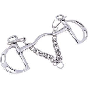 Roestvrij Staal Losse Ringen Ruit Pelham Bit Paard Paardensport Dubbele Jointed Apparatuur Voor Paard