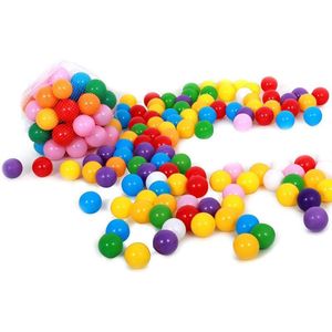 100 Stks/partij Milieuvriendelijke Kleurrijke Bal Zacht Plastic Speelgoed Zwemmen Bal Water Kid Oceaan 5.5Cm Dia Golfslagbad Baby Oceaan bal Pit E8F4