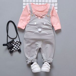 Pasgeboren Baby Meisjes Kleding Sets Mode Lente Pak T-shirt + Broek Pak Baby Meisjes Dragen Buiten Sport Pak Kleding Set