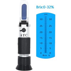 0 ~ 32% Brix Tester Hand-Held Refractometer Met Atc Suiker Sacharimeter Meter Druif Zoetheid Inhoud Meten Voor Sap groente