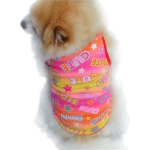 Lente/Zomer Leuke Glimlach Print Hond Vest Cartoon Hond Shirt XS-L Huisdier Kleding Voor Honden Katten Puppy Hond kleding 30JA9