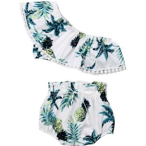 Pasgeboren Peuter Infant Baby Meisjes Kleding Ananas Print Crop Tops + Slips 2 Stuks Outfits Set Kleding Zomer