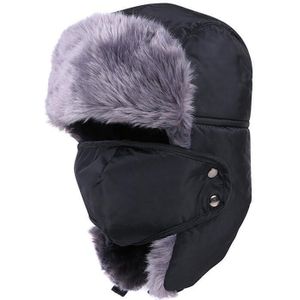 Winter Unisex Warme Dikke Zachte Outdoor Fietsen Winddicht Ski Gezicht Cover Hat Cap Sjaal Met Oorklep Winter Ski Outdoor Trapper cap