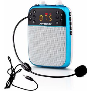 12W Voice Versterker Draagbare Mini Sound-Amplifying Muziek Bedrade Microfoon Headset Megafoon Luidspreker Lautsprecher