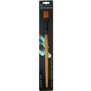 1Pcs Houtnerf Staaf Twee-Kleur Nylon Haar Kunstenaar Kwast Set Aquarel Acryl Olie Borstel schilderen Kunst Levert