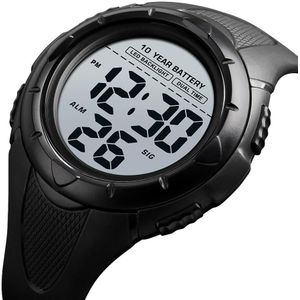 Skmei Led Digitale Horloge Mannen Sport Waterdicht 2Time Horloge Grote Wijzerplaat Japanse 10 Jaar Batterij Mannelijke Wekker Relogio 1563