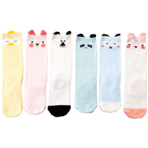 6 Pairs Pasgeboren Peuter Sok Baby Meisje Jongen Sokken Leuke Cartoon Meias Baby Kleding Kat Vos Voor Pasgeborenen Baby Warm lange Sokken