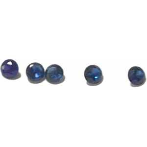 Natuurlijke Sapphire Losse Kralen Voor Sieraden Maken Ronde Cut, Helder En Schoon Dyi Mian Steen