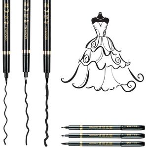 Vilt Tip Brush Pen Set Manga Kalligrafieborstel Inkt Pen Schrijven Tekening Craft-Zwart