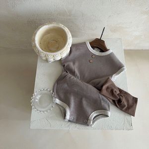 Baby Meisje Mode Patchwork Vitaliteit Korte Mouwen Jumpsuit Kid Jongen Katoen Elastische Taille Bodysuits Outfits Voor Baby