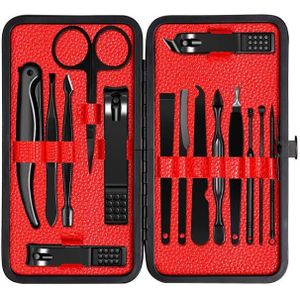 15 Pcs Roestvrij Staal Manicure Set Pedicure Kit Nail Care Tools Vrouwen Mannen
