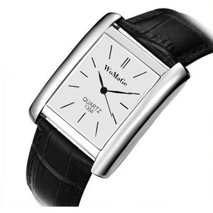 WoMaGe vrouwen Horloges Top Luxe Dames Horloge Vrouwen Horloges Lederen Band vrouwen Rechthoek Horloge Klok Reloj Mujer