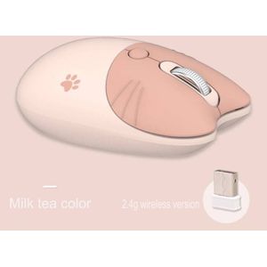 Dual-Mode Muis 2.4G Draadloze Muis Bluetooth Muis Leuke Cartoon Muizen Ergonomische 3D Kantoor Muis Voor Kid Meisje Pc Tablet