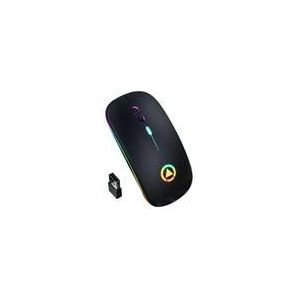 Gaming Mouse Led Backlit Oplaadbare Draadloze Stille Muis Usb Muis Ergonomische Optische Desktop Pc Laptop Muis