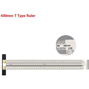 180mm/200mm/300mm/400mm Precisie 90 ° T-Type Mark Lijn Gauge haakse Schrijvende Heerser Houtbewerking Meetinstrumenten