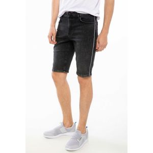 DeFacto Mens Zomer Cool Black Denim Korte Fit Mid-taille Korte Denim Jeans Bermuda K0286AZ18HSNM40-K0286AZ18HS