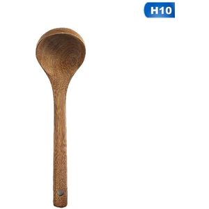 Huishoudelijke Teak Natuurlijke Houten Servies Lepel Pollepel Turner Lange Rijst Vergiet Soep Skimmer Koken Lepels Scoop Keuken Tool Set